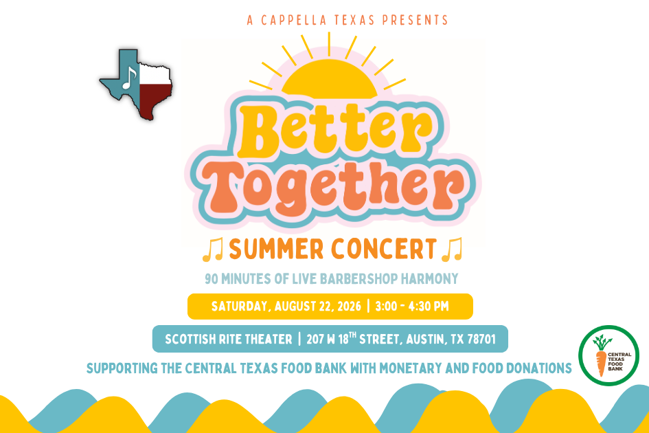 Givebutter Cover Better Together - A Cappella Texas Summer Concert